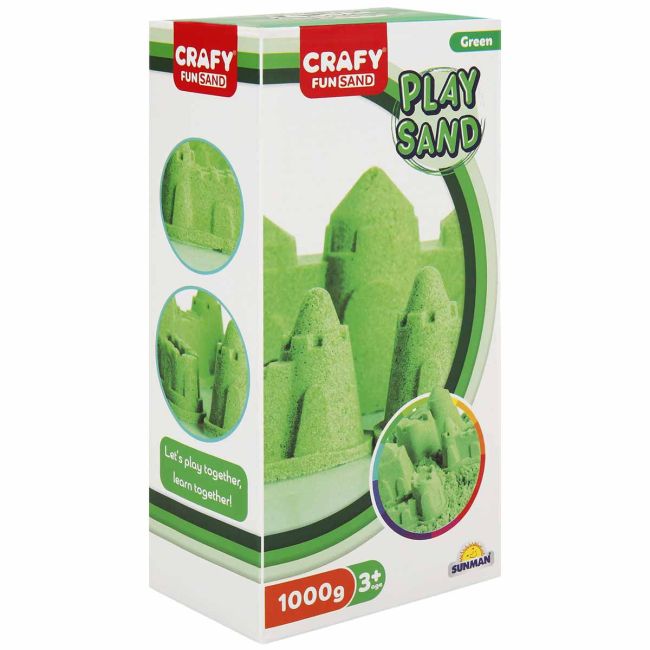 Nisip pentru modelaj fun sand 1000 gr culoare verde - okecfs00002244