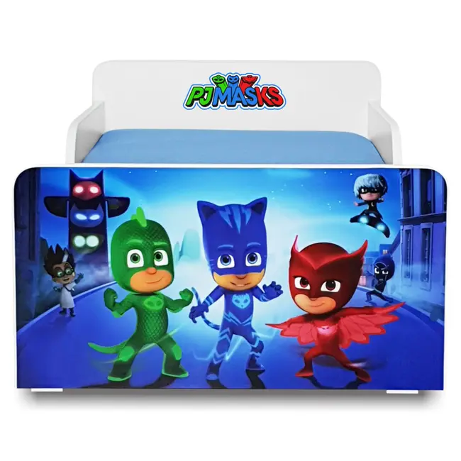 Patut Copii 2-12 ani Start Eroi in Pijamale, cu sertar, si Saltea cu lana SafeNest inclusa - PC-P-MK- SRT-PJM-80