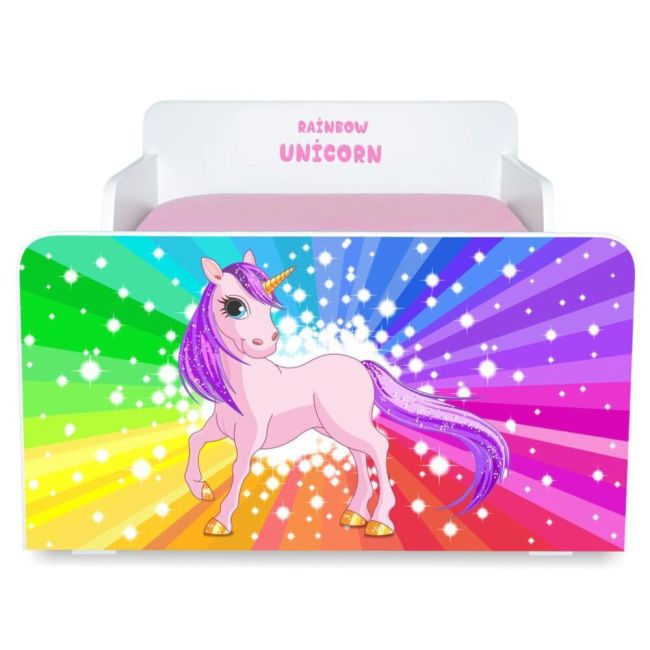 Pachet Promo Pat Creativ Unicorn Fete 2-12 Ani Cu Sertar, Saltea Si Husa Impermeabila - ASC-pr-runc-srt-80