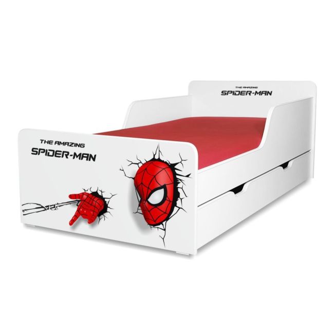 Pat copii dublu Start Spiderman cu saltele cu lana incluse - PC-P-SRT-SPM-DBL