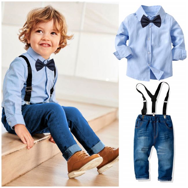 Costumas cu blugi si camasuta MB20A514.2 ani