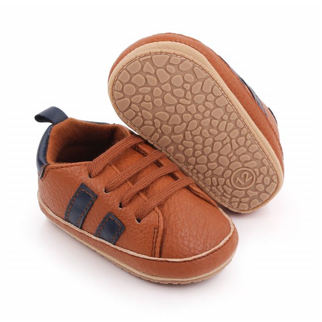 Adidasi maro cu dungi bleumarine MDd2547-2-sa29