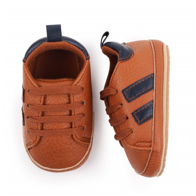 Adidasi maro cu dungi bleumarine MDd2547-2-sa29