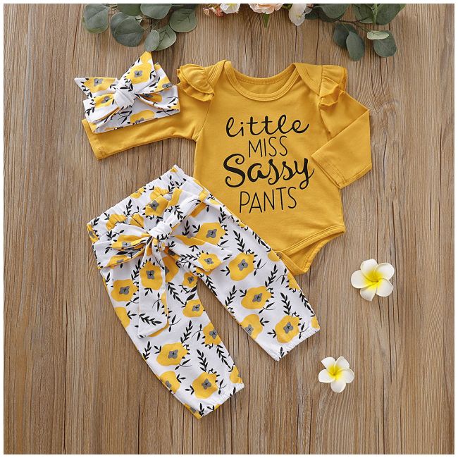 Compleu galben pentru fetite - Little miss ADFSB30-1-R2
