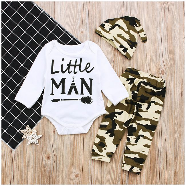 Compleu pentru baietei cu pantalonasi army - Little Man ADCC01127-DE