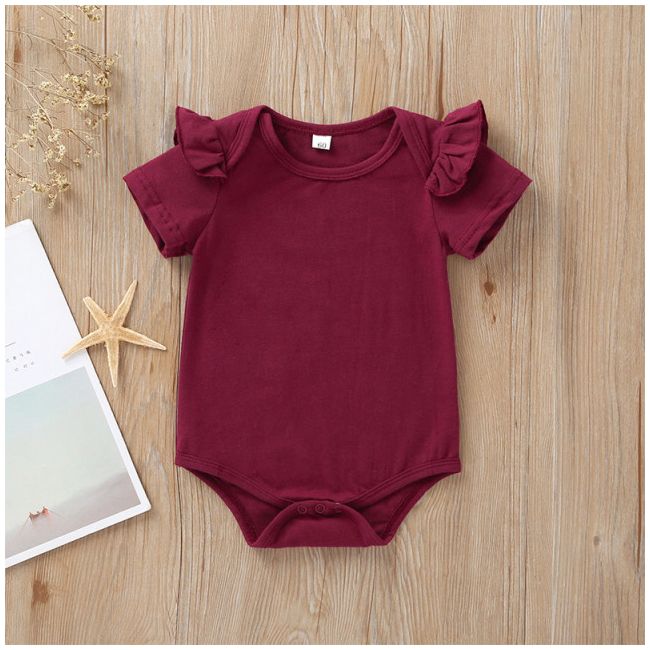 Compleu pentru fetite cu body visiniu cu maneca scurta ADTQ038-DE.6-9 luni (Marimea 19 incaltaminte)