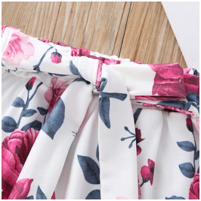 Compleu pentru fetite cu body visiniu cu maneca scurta ADTQ038-DE.6-9 luni (Marimea 19 incaltaminte)