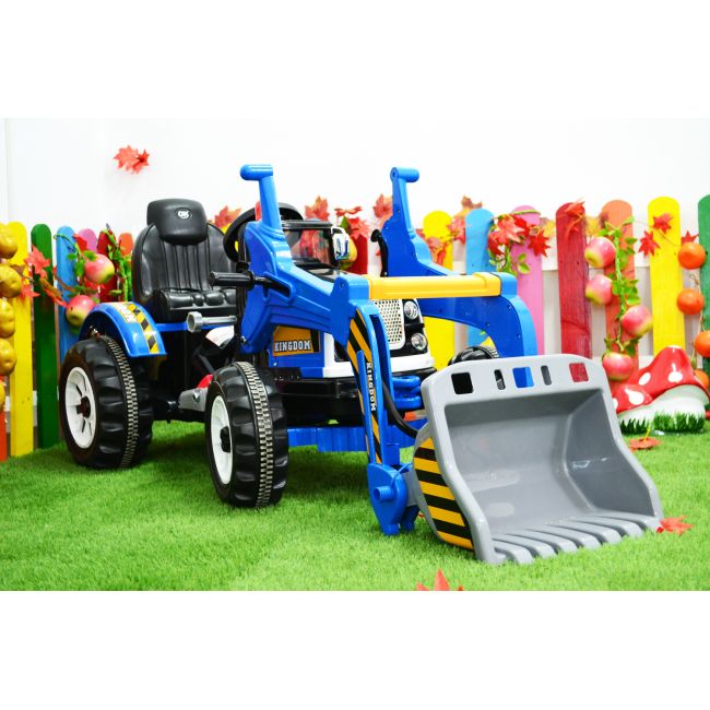 Excavator Electric Pentru Copii 2-6 Ani, Model Js328, 90w Putere, 12v, Standard  Albastru Kat00839