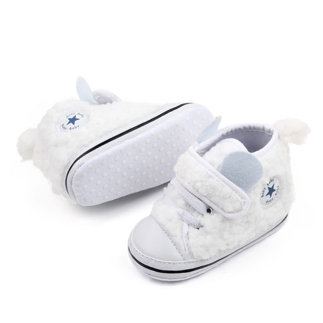 Tenisi albi cu blanita - Baby MBC173-c5