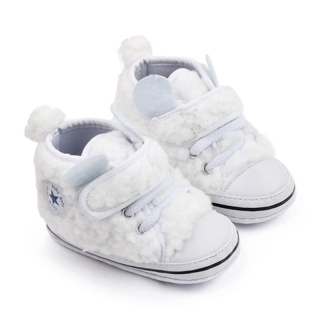 Tenisi albi cu blanita - Baby MBC173-c5