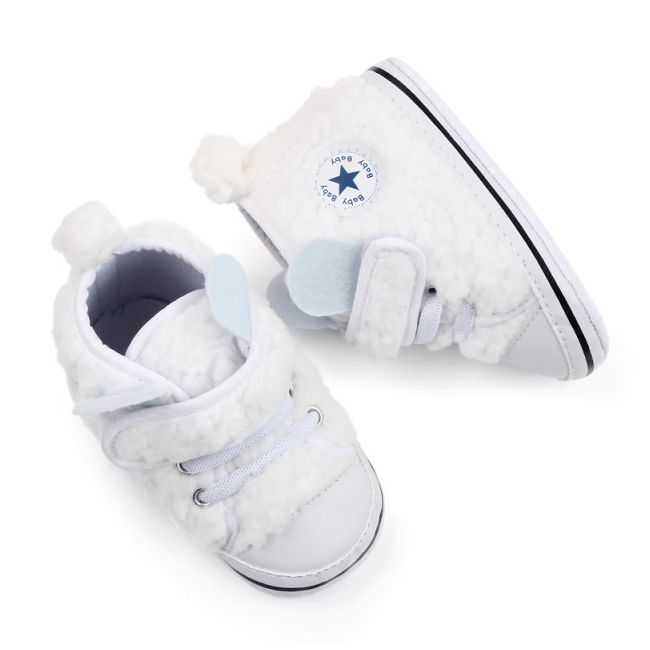 Tenisi albi cu blanita - Baby MBC173-c5