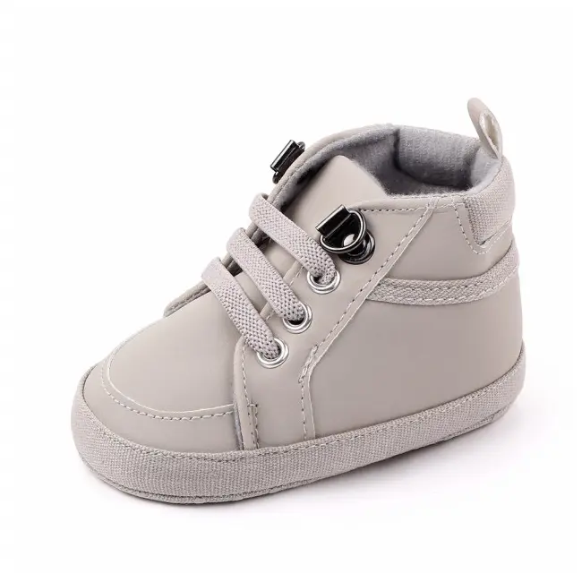 Ghetute gri cu sireturi pentru baietei (Marime Disponibila: 6-9 luni (Marimea 19 incaltaminte)) MDd2349-2-sa30