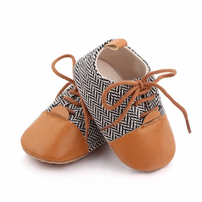 Pantofiori eleganti in zig zag ADd2669-3-sa21.3-6 luni (Marimea 18 incaltaminte)