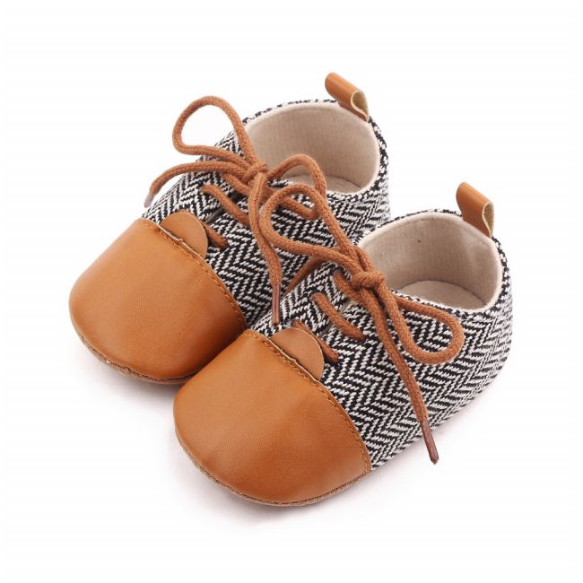 Pantofiori eleganti in zig zag ADd2669-3-sa21.3-6 luni (Marimea 18 incaltaminte)