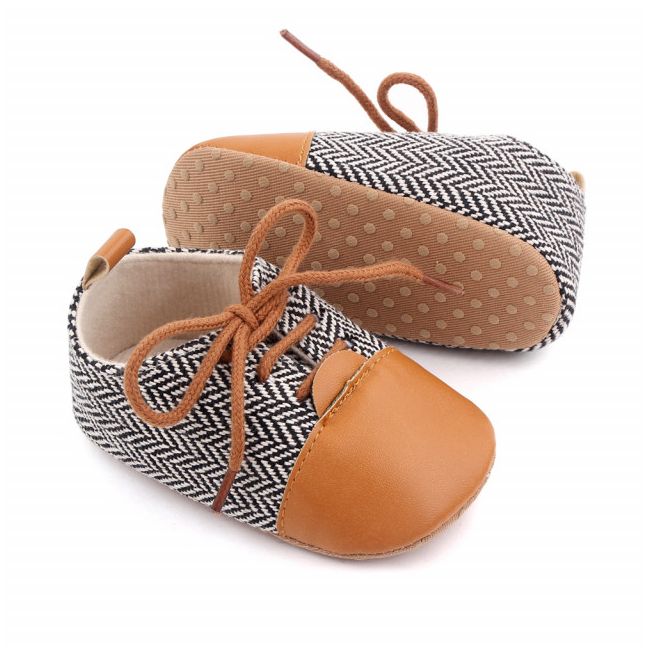 Pantofiori eleganti in zig zag ADd2669-3-sa21.3-6 luni (Marimea 18 incaltaminte)