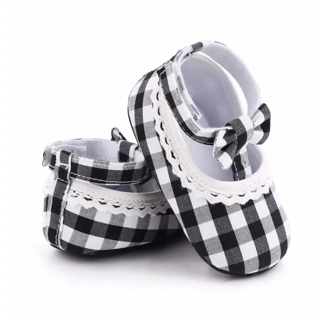 Pantofiori in carouri albe si negre pentru fetite MDd2657-3-p13