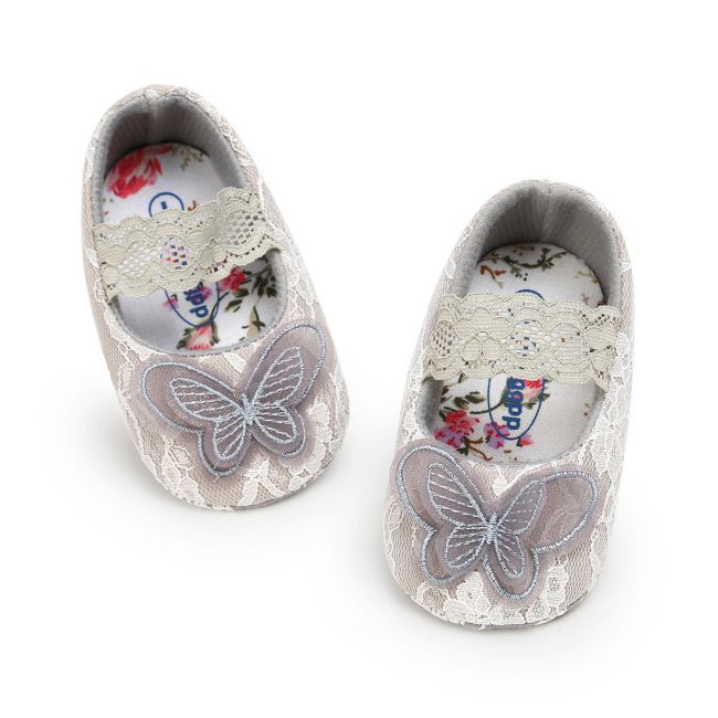 Pantofiori pentru fetite - Fluturasul gri MDMY67-2-sa21