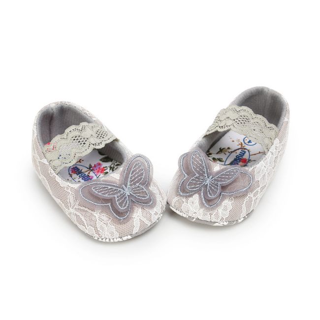 Pantofiori pentru fetite - Fluturasul gri MDMY67-2-sa21