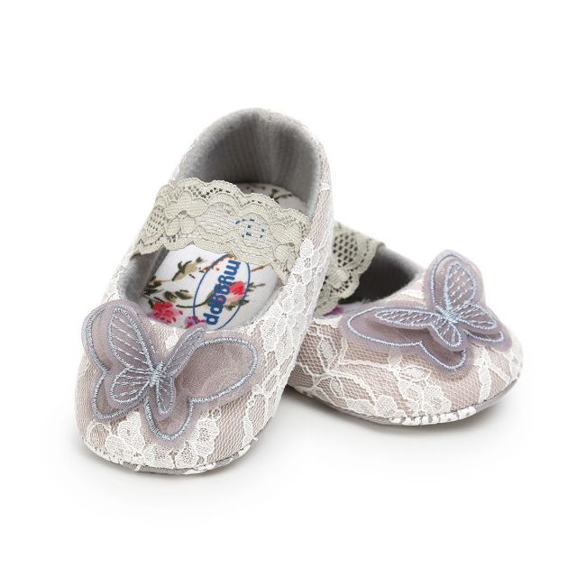 Pantofiori pentru fetite - Fluturasul gri MDMY67-2-sa21