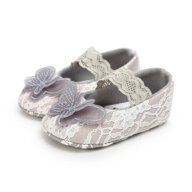 Pantofiori pentru fetite - Fluturasul gri MDMY67-2-sa21