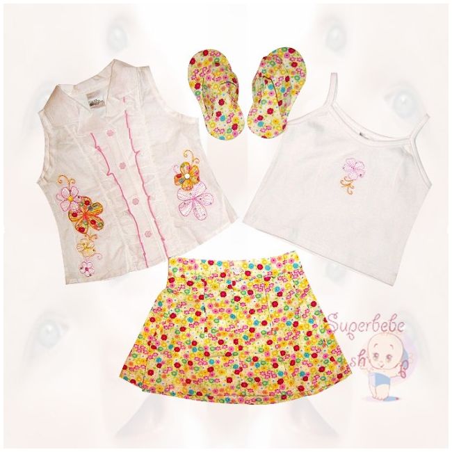 Costumas cu fusta si slapi 2 18 luni - 5667 A.18 luni