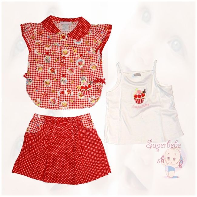 Costumas cu fustita - Cupcake 2 18 luni - 9445 A.18 luni