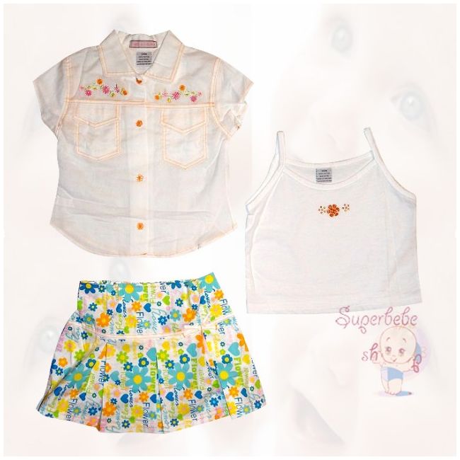 Costumas cu fustita - Flower 18 luni - 9447.18 luni