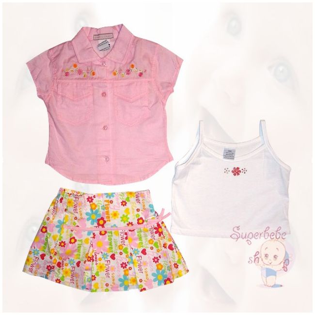 Costumas cu fustita - Flower 2 12 luni - 9447 A.12 luni
