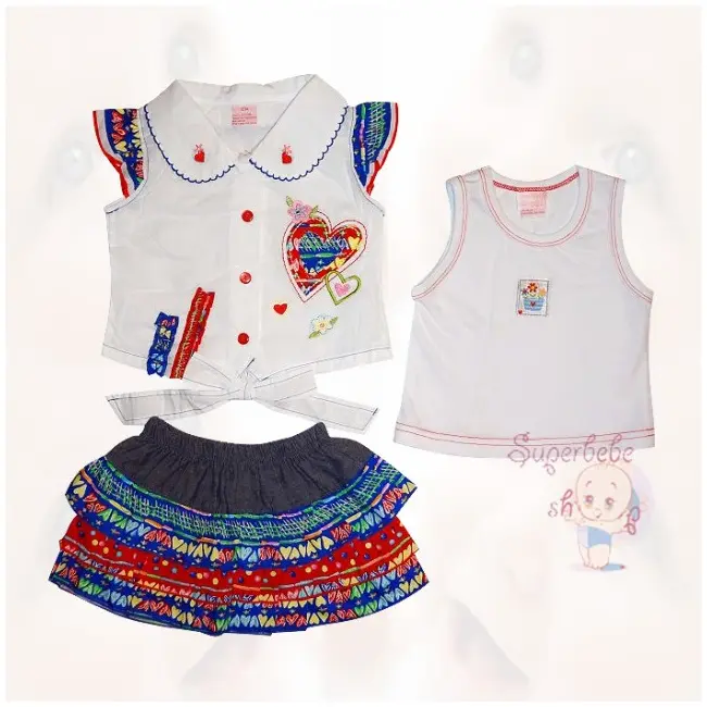 Costumas cu fustita - inimioare 2 2 ani - 9443 A.2 ani