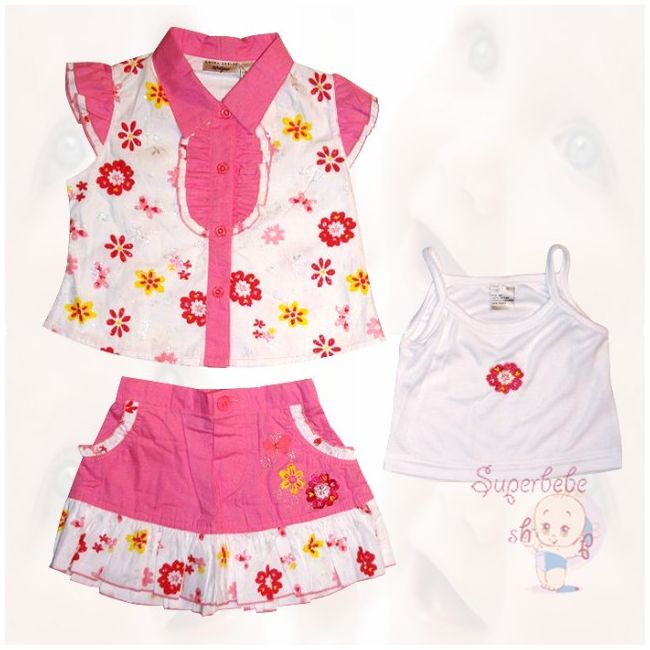 Costumas cu fustita roz 2 ani - 9450.2 ani