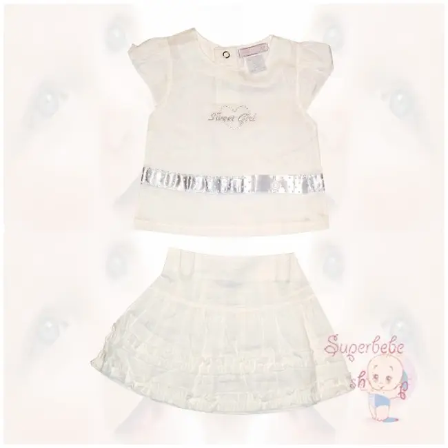 Costumas cu fustita - Sweet girl 3-6 luni - 12610.3-6 luni