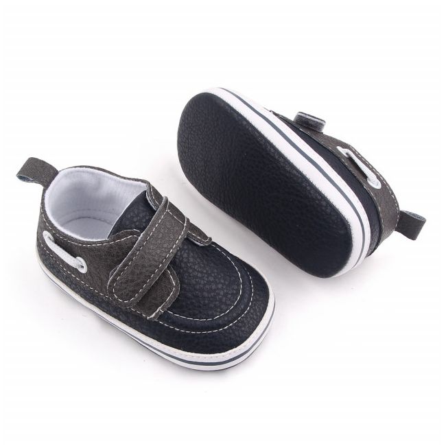 Pantofiori negri tip mocasini pentru baietei ADD2606-2-sa28.3-6 luni (Marimea 18 incaltaminte)