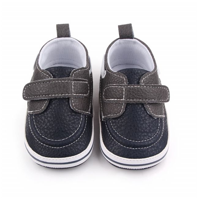 Pantofiori negri tip mocasini pentru baietei ADD2606-2-sa28.3-6 luni (Marimea 18 incaltaminte)