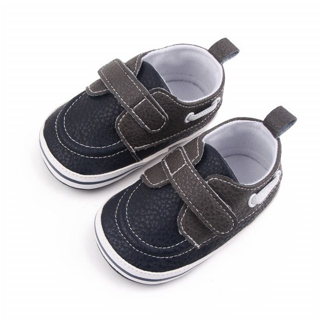 Pantofiori negri tip mocasini pentru baietei ADD2606-2-sa28.3-6 luni (Marimea 18 incaltaminte)