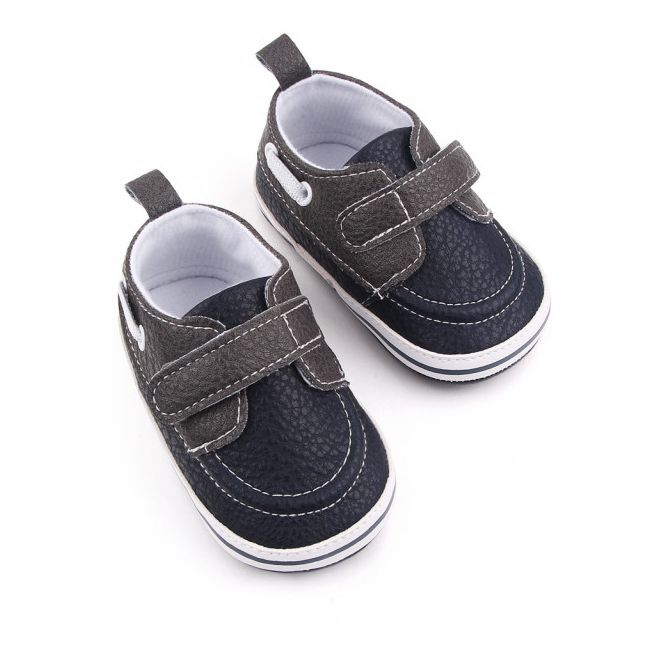 Pantofiori negri tip mocasini pentru baietei ADD2606-2-sa28.3-6 luni (Marimea 18 incaltaminte)