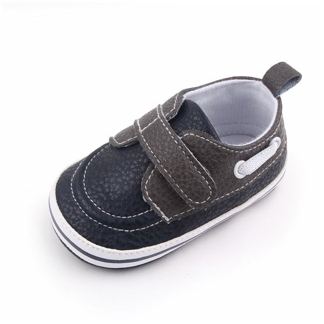 Pantofiori negri tip mocasini pentru baietei ADD2606-2-sa28.3-6 luni (Marimea 18 incaltaminte)