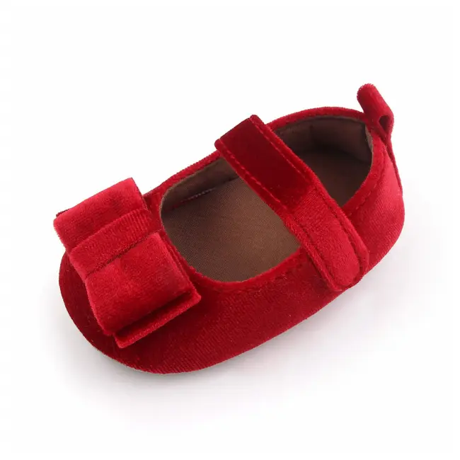 Pantofiori rosii cu fundita pentru fetite ADD2601-4-sa25.9-12 luni (Marimea 20 incaltaminte)