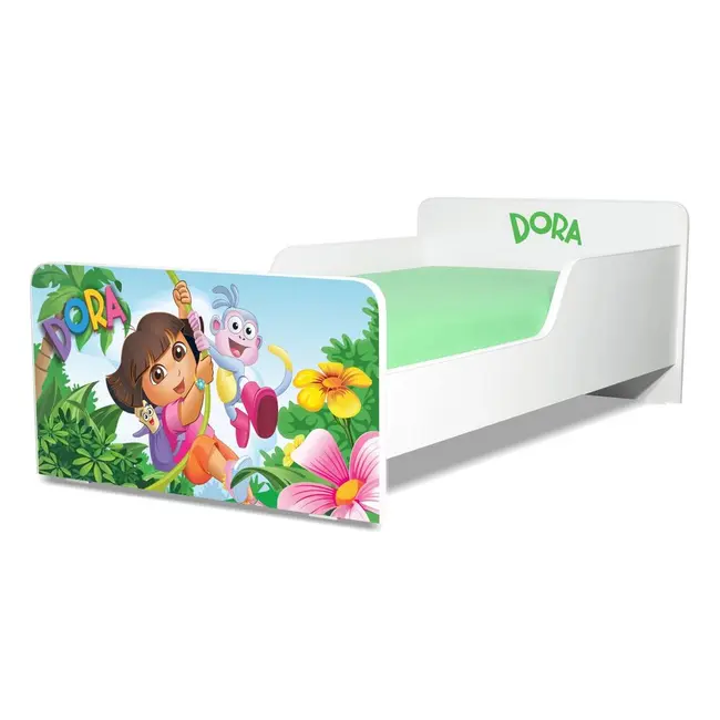 Pat copii Dora 2-12 ani cu saltea din lana inclusa - PC-P-MOK-DOR-80