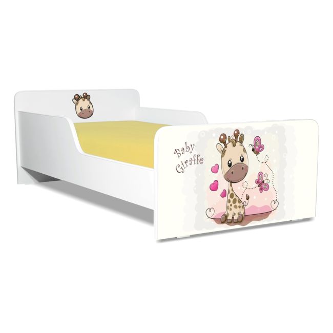 Pat Copii Creativ Girafa 2-12 Ani, Cu Saltea Din Lana Inclusa 160x80- ASC-mok-gir-80
