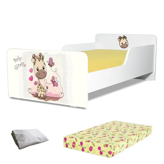 Pachet Promo Pat Copii 2-12 ani Start Girafa, include saltea SmartNest cu lana 160x80 si husa impermeabila - PC-PCH-PRO-STR-GIR-80