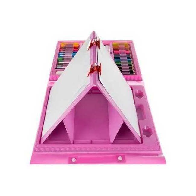 Set pentru pictura 208 piese cu geanta inclusa Ikonka IK17682 BBJIK17682_Roz