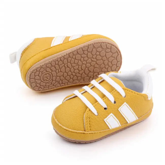 Adidasi galben mustar cu dungi albe ADd2547-4-sa26