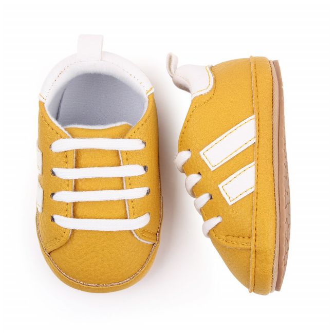Adidasi galben mustar cu dungi albe ADd2547-4-sa26