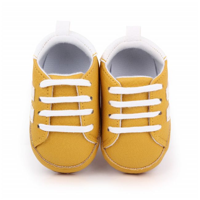 Adidasi galben mustar cu dungi albe ADd2547-4-sa26