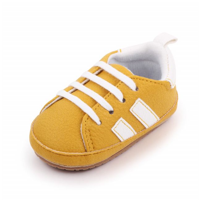 Adidasi galben mustar cu dungi albe ADd2547-4-sa26