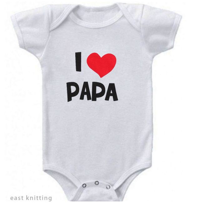 Body alb pentru bebelusi - I love papa ADMJ-223-1.9-12 luni (Marimea 20 incaltaminte)
