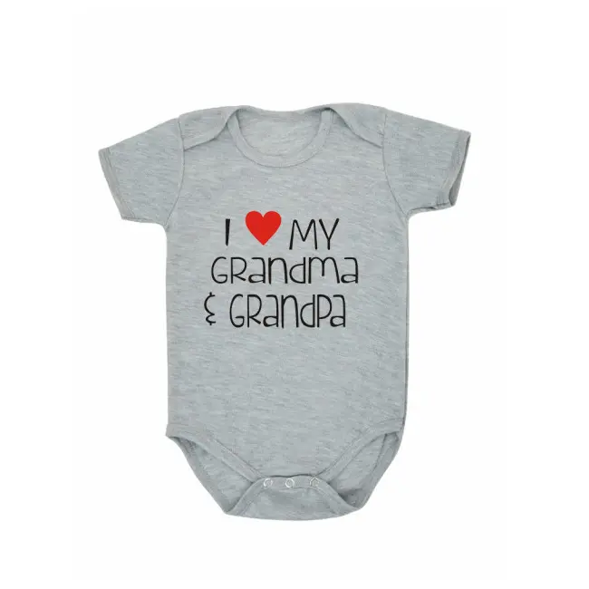 Body gri pentru bebelusi - I love ADHY5038-3.3-6 luni (Marimea 18 incaltaminte)