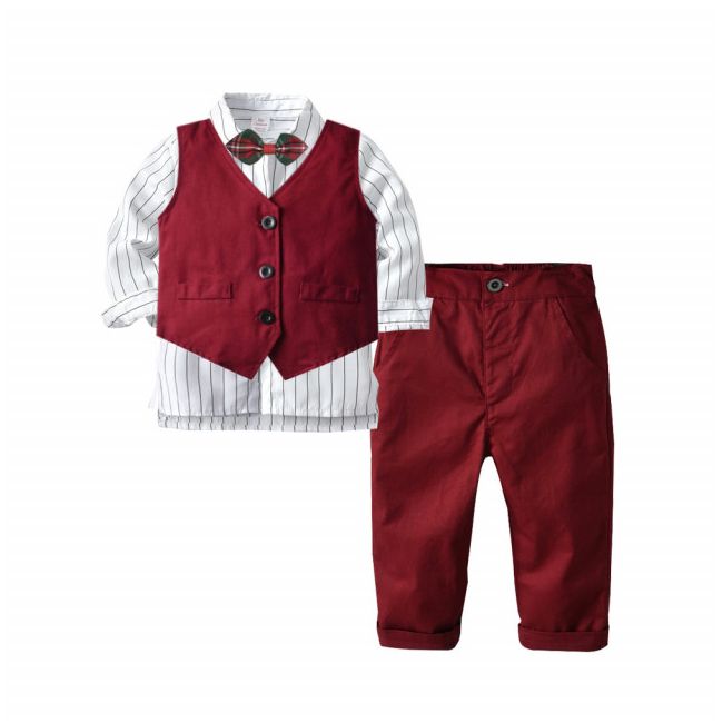 Costum elegant cu vestuta visinie AD6745-DE3