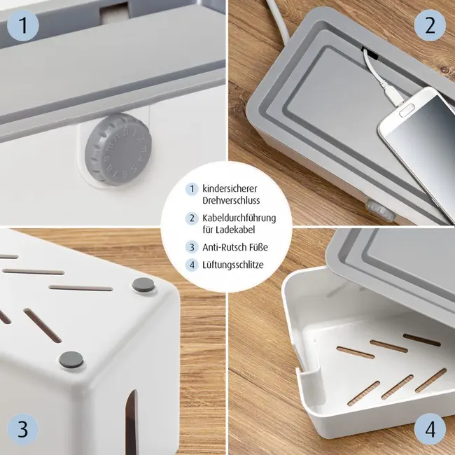 Cutie protectie cabluri, stechere si prelungitoare, Reer CableGuard 78020