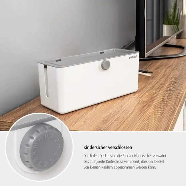 Cutie protectie cabluri, stechere si prelungitoare, Reer CableGuard 78020